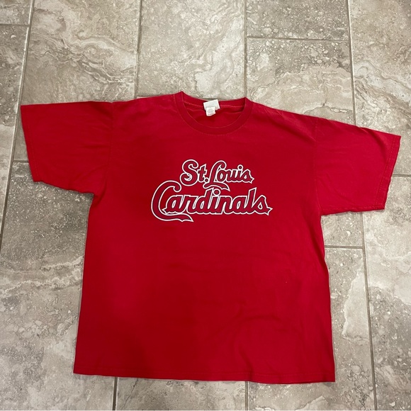 Vintage Lee Sport T Shirt Men XL Red St Louis Cardinals Albert Pujols 5 - Picture 7 of 10